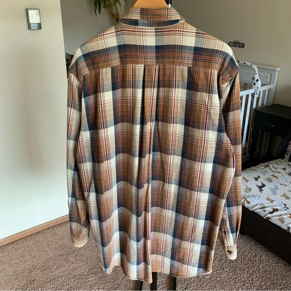 J. Crew Thick Heavyweight Plaid Flannel Button Down Shirt Shacket Large
